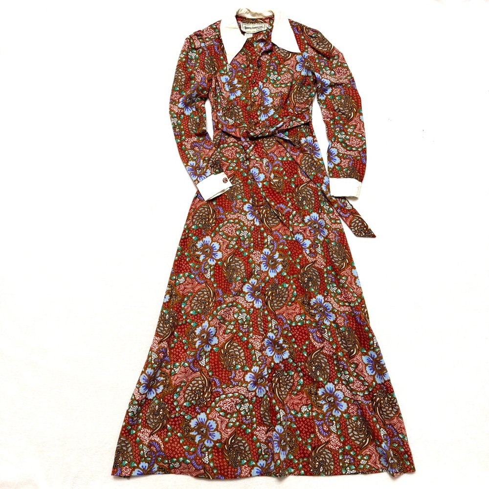 Vintage 1970’s Young Innocent by Arpeja Maxi Dress Floral sz 9 Fits S Small